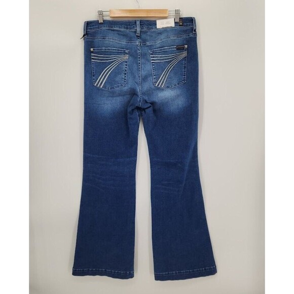 New 7 For All Mankind Womens Dojo Original Trouser Jeans Wide Leg Flare Size 32 - Picture 2 of 5